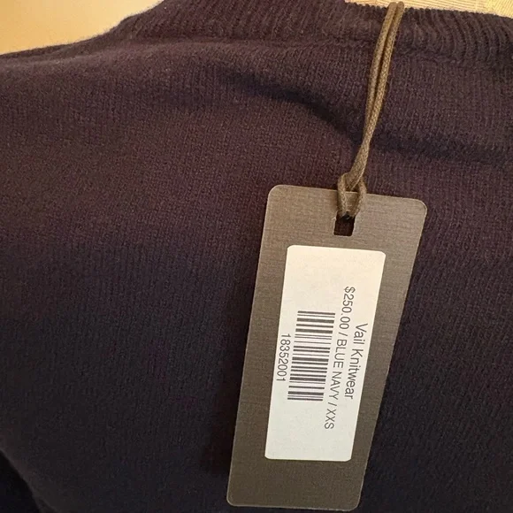 Vestrum Navy Sweater withLogo XXS $250 NWT